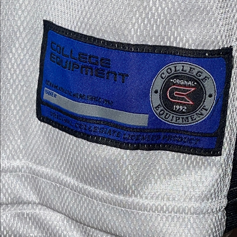 Champion Men's White and Blue Duke #1  Jersey #105 - Picture 5 of 10